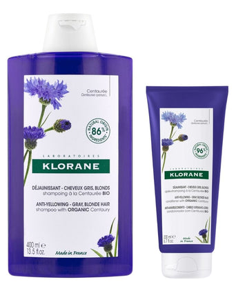 Klorane silver shampoo + conditioner