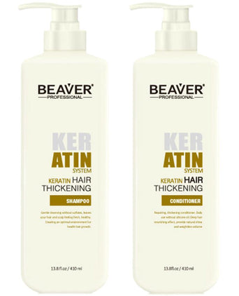 Beaver keratin shampoo + conditioner (410 ml) - Hair Growth Specialist