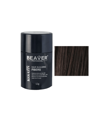 Beaver keratin hair building fibers - Dark brown (12 gr) - Hair Growth Specialist