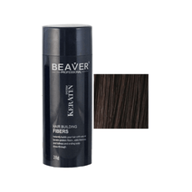 Beaver keratin hair building fibers - Dark brown (28 gr) - Hair Growth Specialist