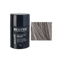 Beaver keratin hair building fibers - Grey (12 gr) - Hair Growth Specialist