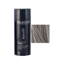 Beaver keratin hair building fibers - Grey (28 gr) - Hair Growth Specialist