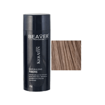 Beaver keratin hair building fibers - Light brown (28 gr) - Hair Growth Specialist
