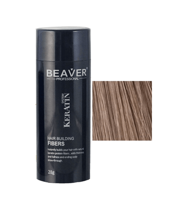 Beaver keratin hair building fibers - Light brown (28 gr) - Hair Growth Specialist