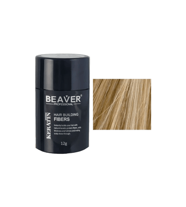 Beaver keratin hair building fibers - Medium blonde (12 gr) - Hair Growth Specialist