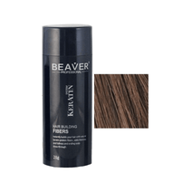 Beaver keratin hair building fibers - Medium brown (28 gr) - Hair Growth Specialist