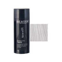 Beaver keratin hair building fibers - White (28 gr) - Hair Growth Specialist