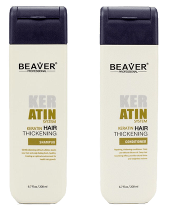 Beaver keratin shampoo + conditioner (200 ml) - Hair Growth Specialist